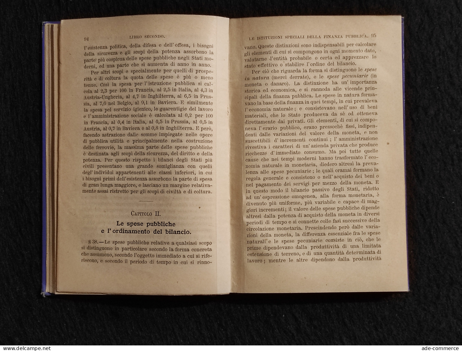 Scienza Delle Finanze - G. Ricca Salerno - Manuali Barbèra - 1888 - Collectors Manuals