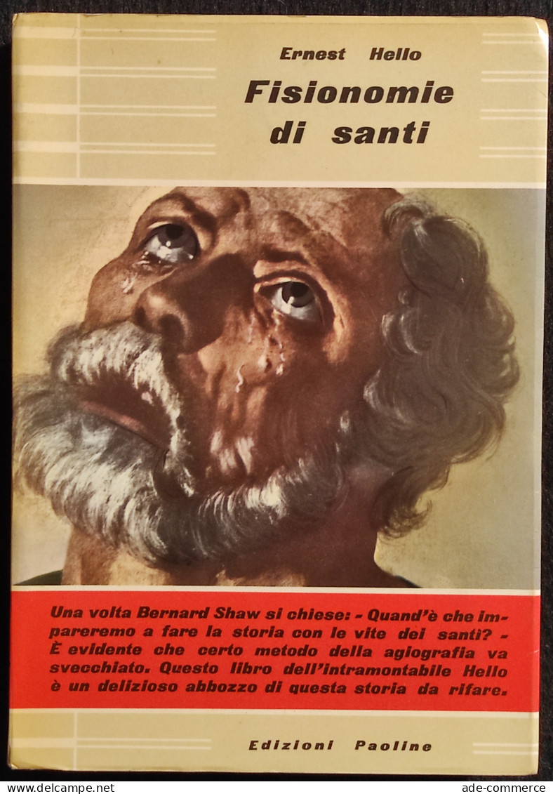Fisionomie Di Santi - E. Hello - Ed. Paoline - 1959 - Religion