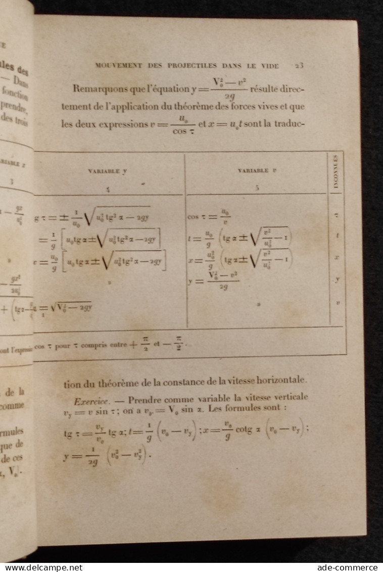 Balistique Extérieure Rationnelle - Ed. O. Doin - Com. Charbonnier - 1907 - Wiskunde En Natuurkunde