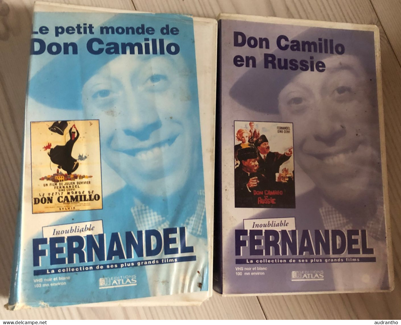 2 Cassettes Vidéo VHS Noir Et Blanc 1965 Collector Le Petit Monde De Don Camillo Et DON CAMILLO En Russie Fernandel - Cómedia