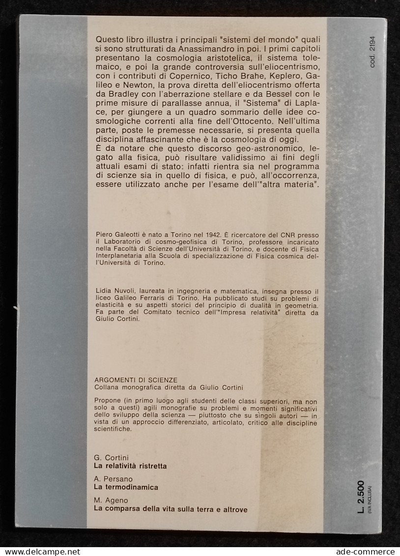 La Fisica Dell'Universo - P. Galeotti - L. Nuvoli - Ed. Loescher - 1978 - Mathematics & Physics