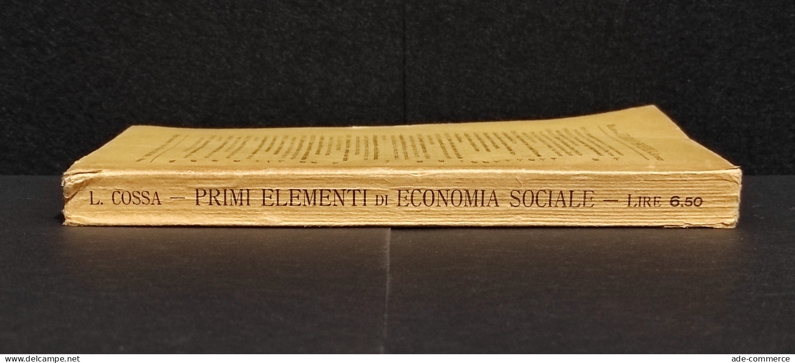 Primi Elementi Di Economia Sociale - L. Cossa - Ed. Hoepli - 1921 - Manuali Per Collezionisti