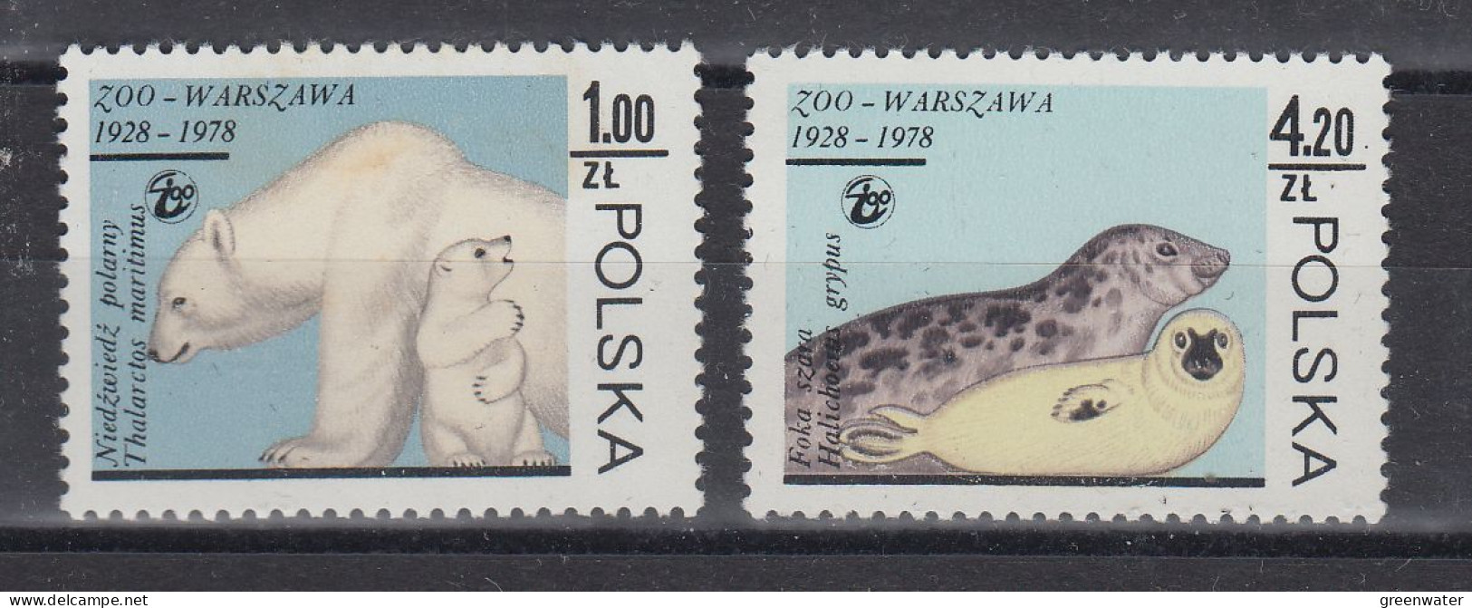Poland 1978 Zoo Warsaw Icebear & Seal 2v ** Mnh ('58574) - Fauna Artica