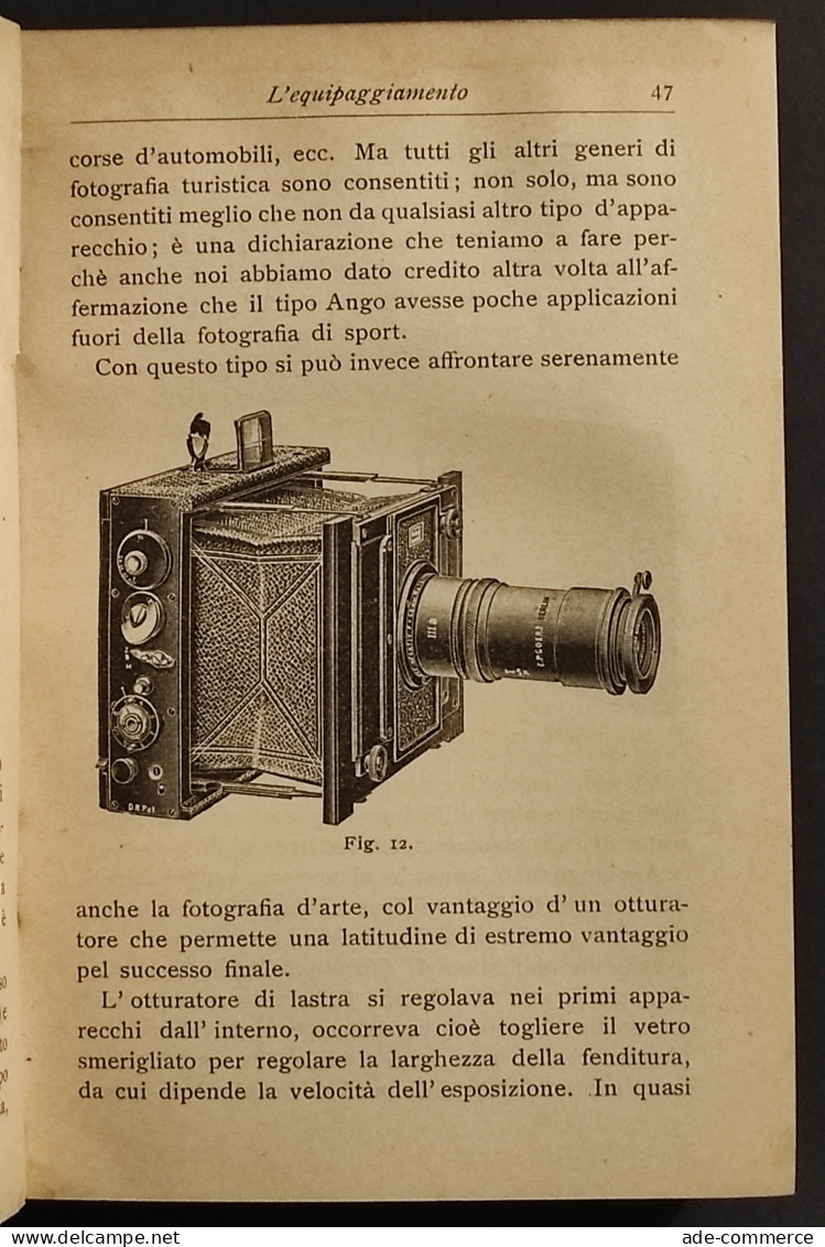 Fotografia Turistica - T. Zanghieri - Manuali Hoepli - 1908 - Handbücher Für Sammler