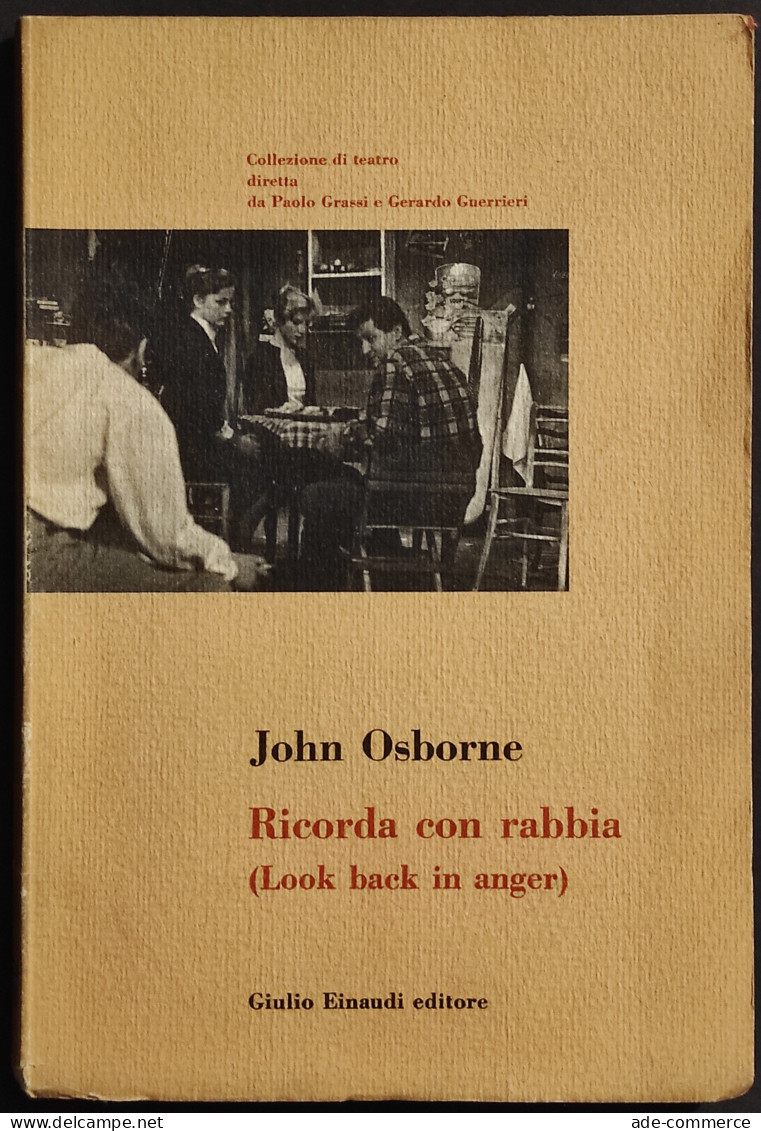 Ricorda Con Rabbia (Look Back In Anger) - J. Osborne - Ed. Einaudi - 1959 - Film En Muziek