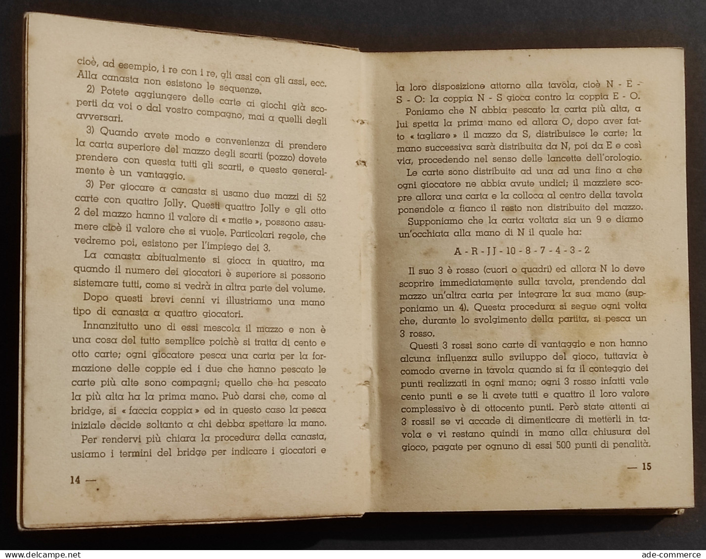 Il Codice Della Canasta - Oswald Jacoby - Ed. Riunite - 1950 - Handbücher Für Sammler