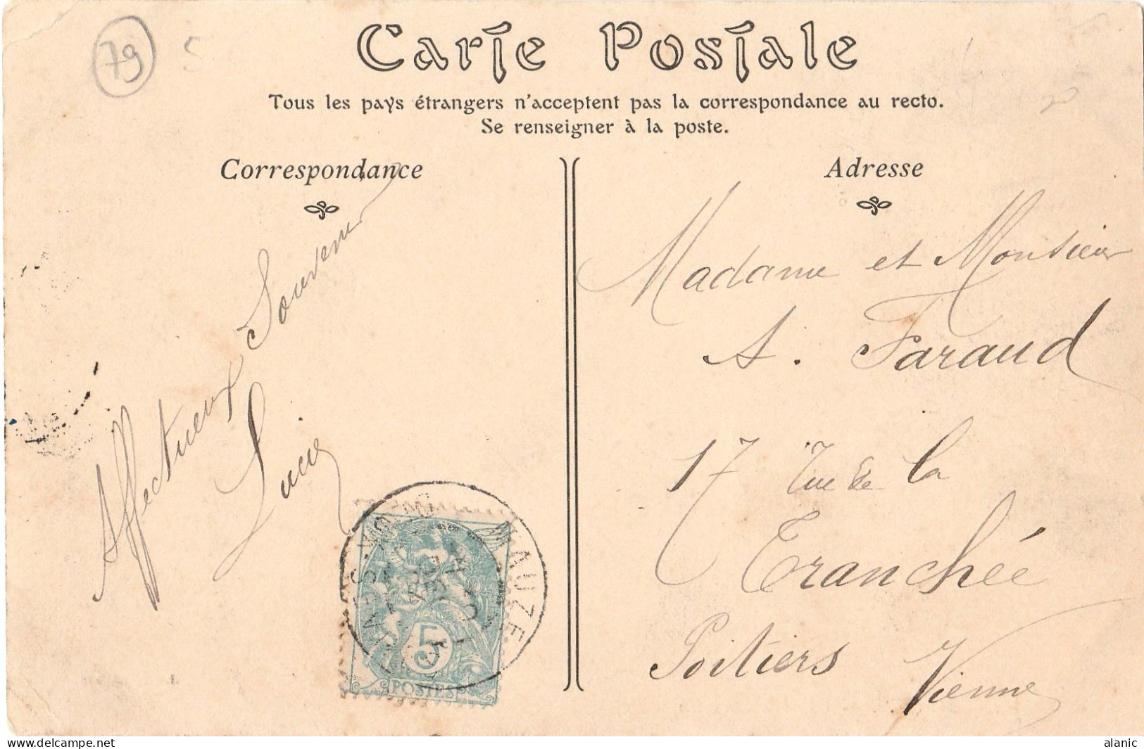 CPA-79-Deux-Sevres-MAUZE Sur Le MIGNON 7  - Château Jousselin -"MICHELIN"????Inconnu ? Circulée 1906 - Mauze Sur Le Mignon