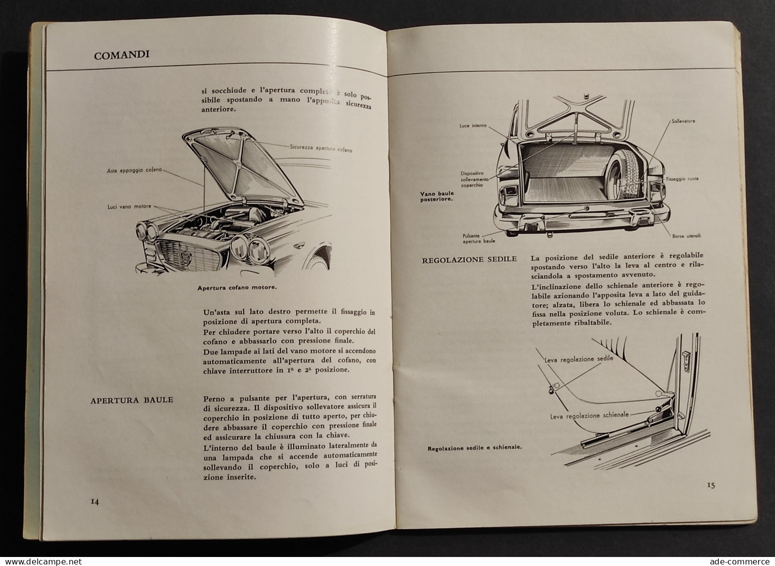 Lancia Flavia - Uso E Manutenzione - Lancia 1964 I Ed. - Motori