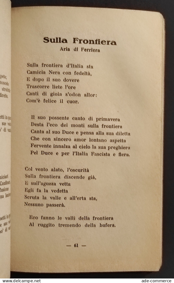 Canti Alla Frontiera Dei Cacciatori Di Confine - U. Caccialupi - 1935 - Film Und Musik