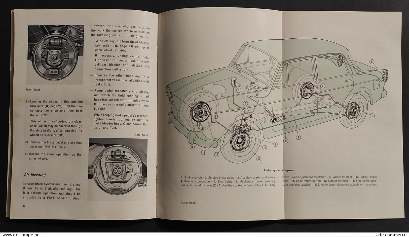 Fiat 1100D Instruction Book - Maintenance-Specifications - 2^ Ed. 1963 - Moteurs