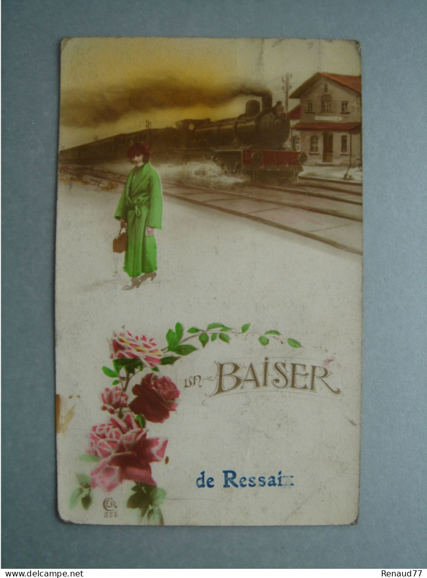 Ressaix - Un Baiser De... - Train à Vapeur En Gare - Binche