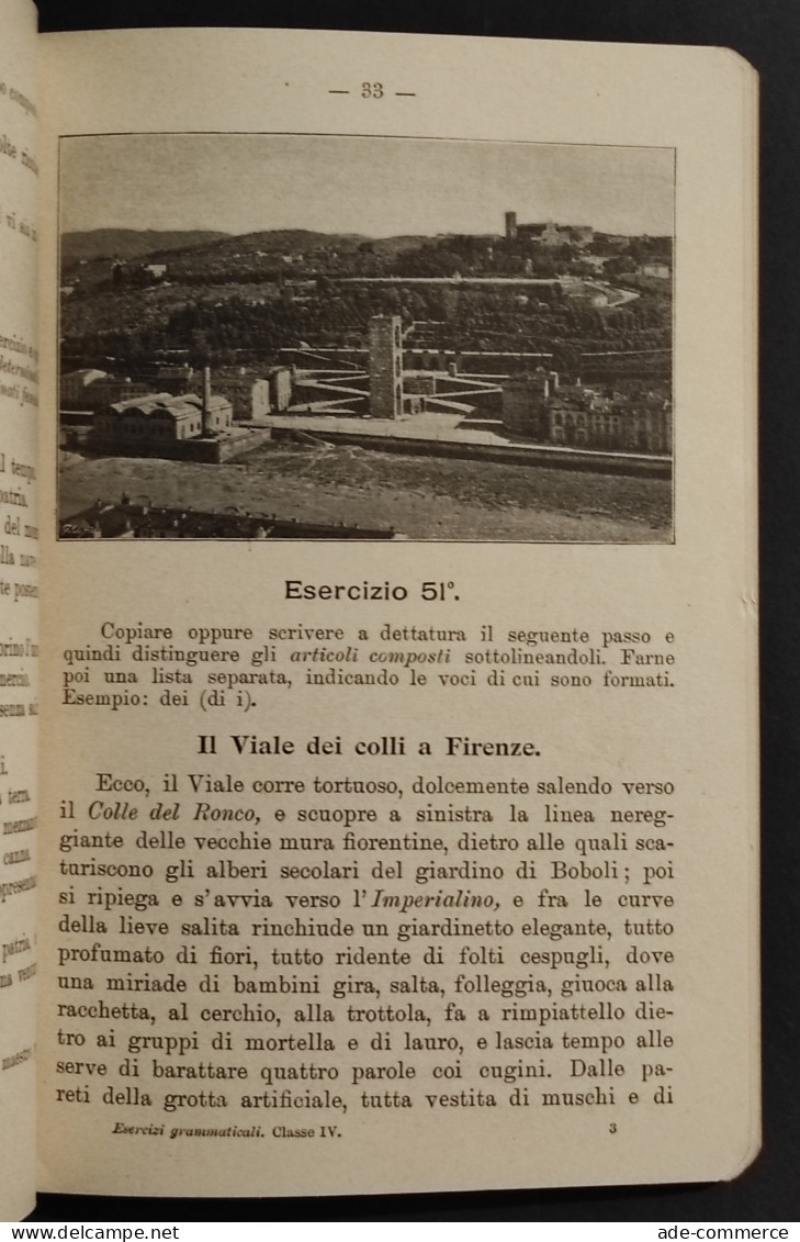 Esercizi Di Lingua Italiana Parte I - G. O. Ponard - Ed. Bemporad - 1904 - Niños