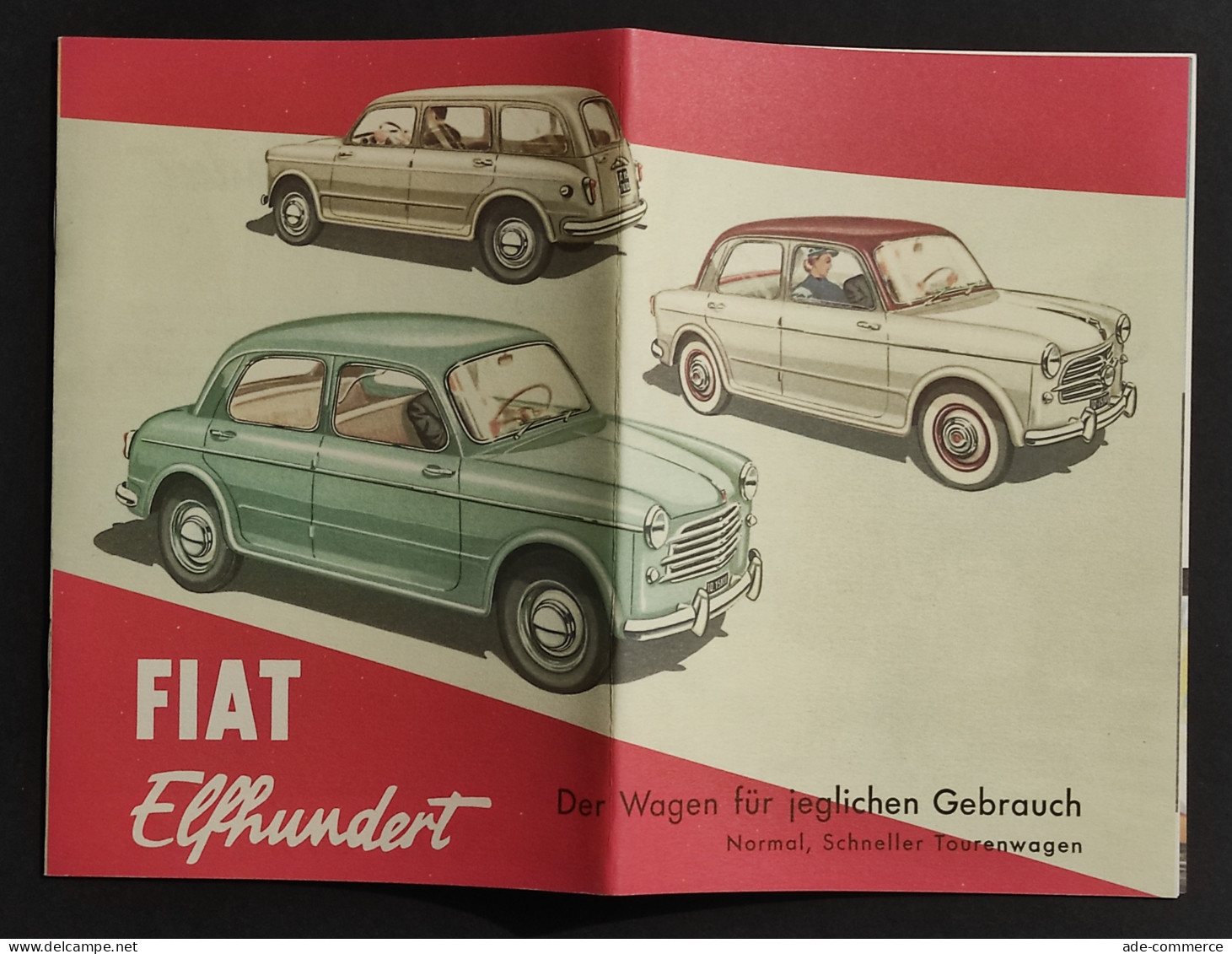 Opuscolo Fiat Elfhundert - Wagen Fur Iglichen Gebrauch - Fac-Simile 1993 - Engines