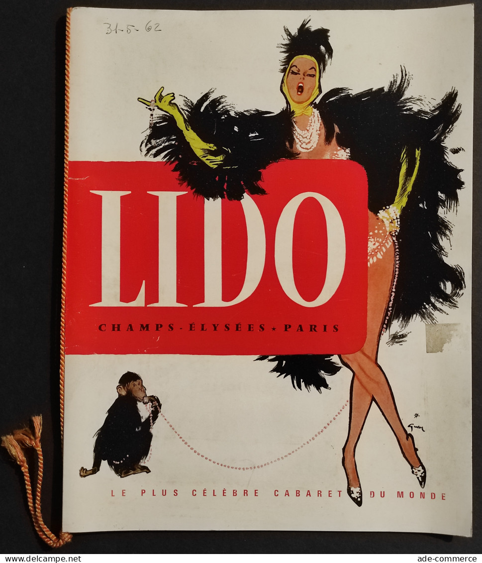 Opuscolo Lido - Champs-élysées - Paris - Cabaret - 1961 - Cinema & Music