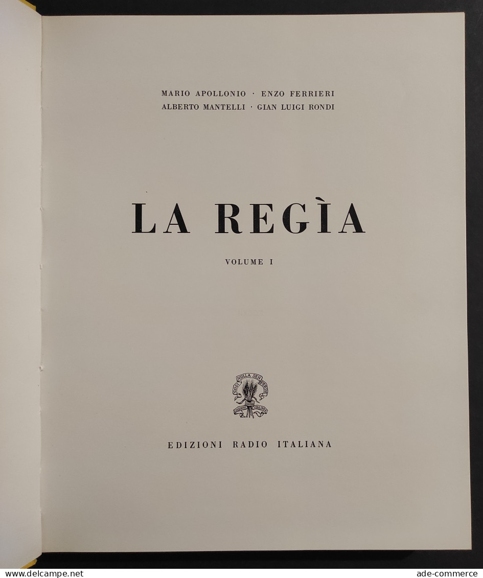 La Regia - Ed. Radio Italiana - ERI - 1955 - 3 Vol. - Ed. Numerata - Cinema & Music