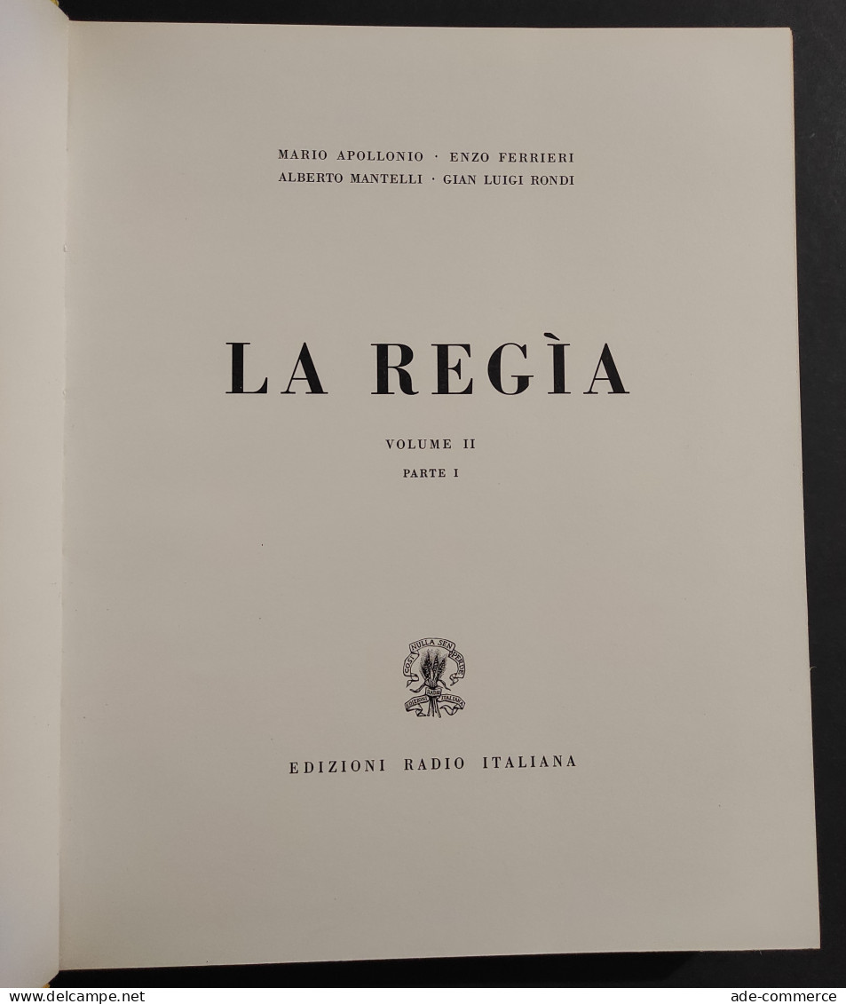 La Regia - Ed. Radio Italiana - ERI - 1955 - 3 Vol. - Ed. Numerata - Cinema & Music