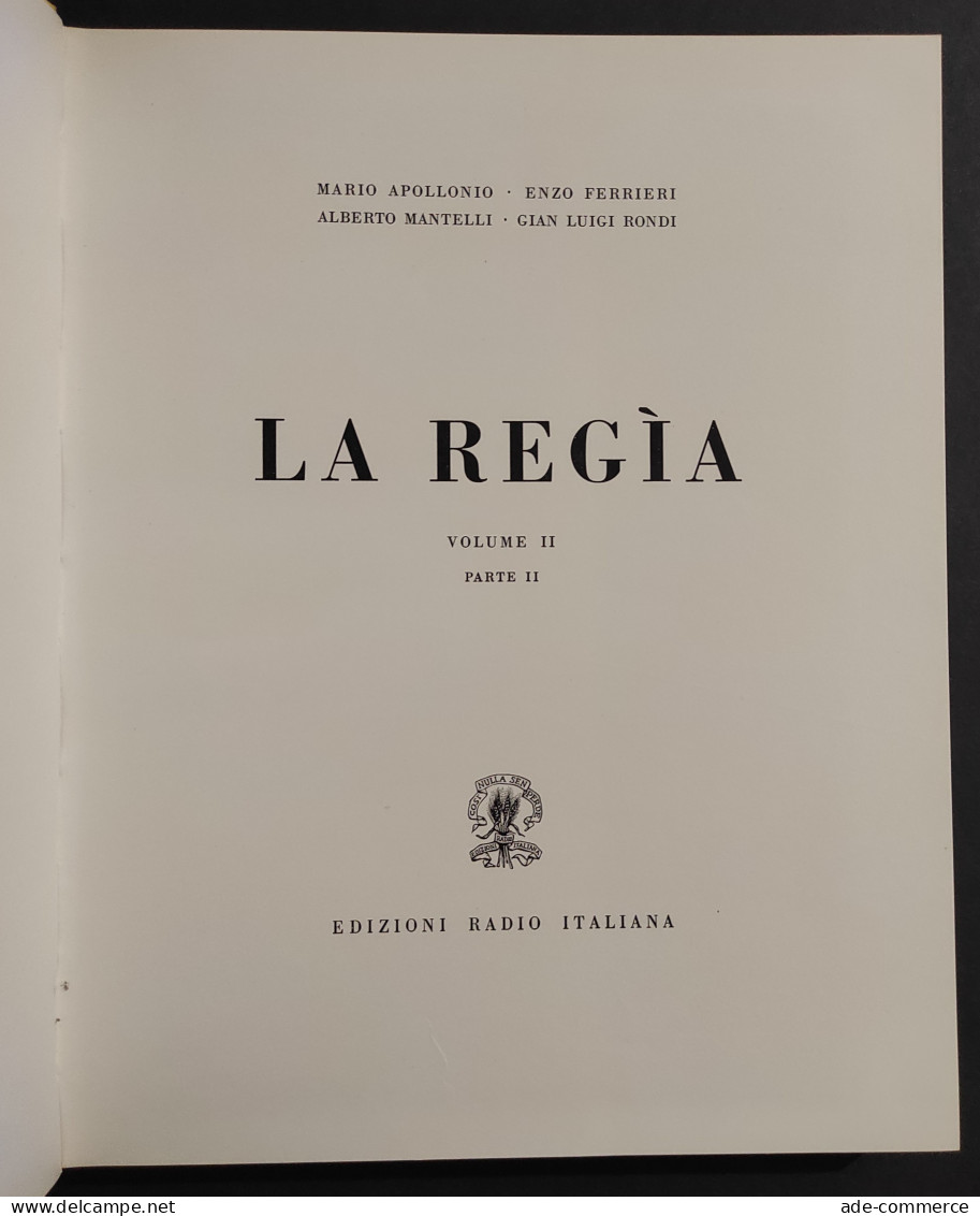 La Regia - Ed. Radio Italiana - ERI - 1955 - 3 Vol. - Ed. Numerata