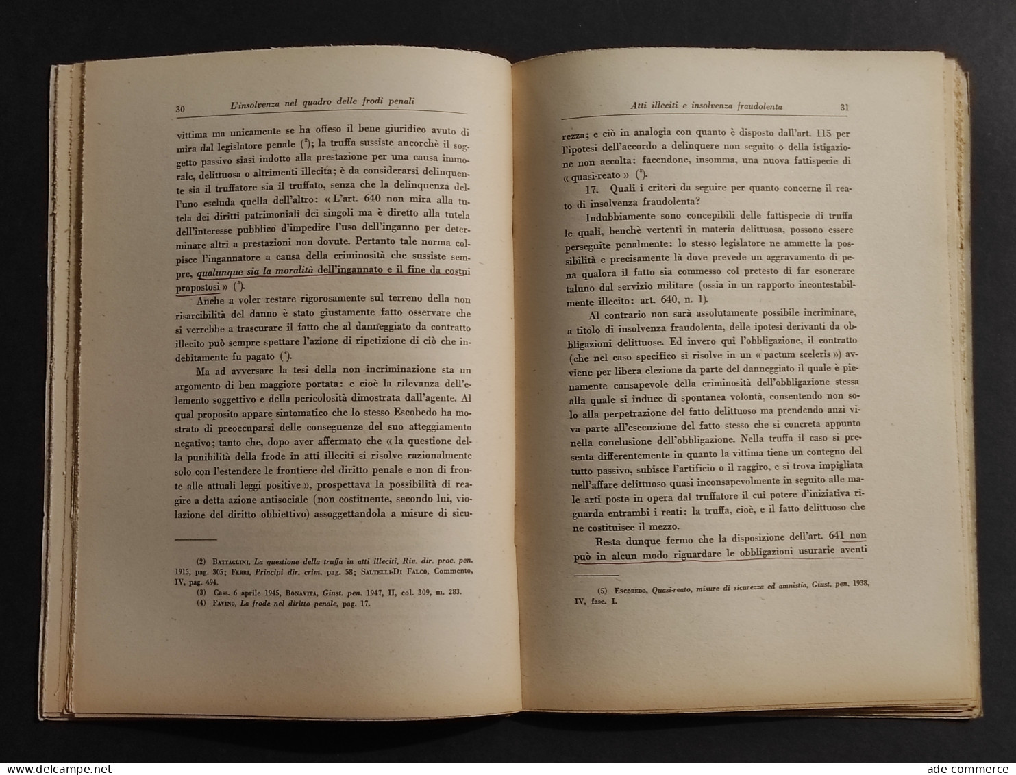 Il Delitto Di Insolvenza Fraudolenta - G. C. Angeloni - Ed. Giuffrè - 1954 - Society, Politics & Economy