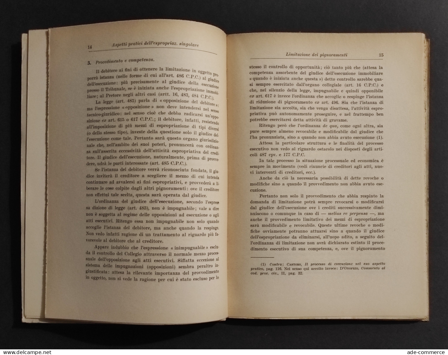 Aspetti Pratici Della Espropriazione Singolare - G. Pedata - Ed. Giuffrè - 1961 - Société, Politique, économie