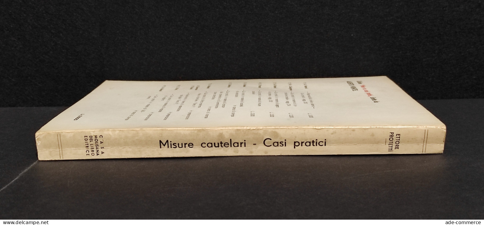 Misure Cautelari - E. Protetti - Ed. Casa Molisana - Société, Politique, économie