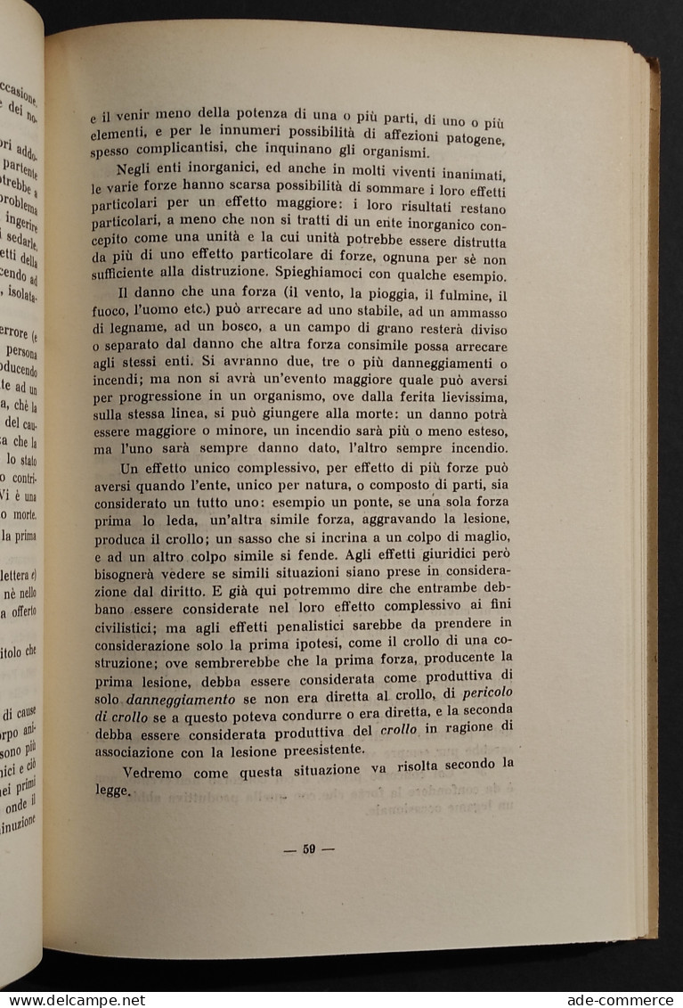 La Casualità Fisica Nel Diritto - L. Severino - Ed. Levante - 1958 - Gesellschaft Und Politik