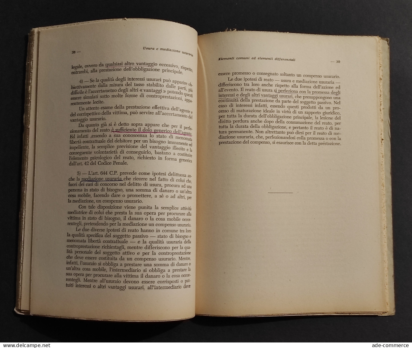 Mutuo Interessi Usura - A. Tripodi - Ed. La Tribuna - 1957 - Maatschappij, Politiek, Economie