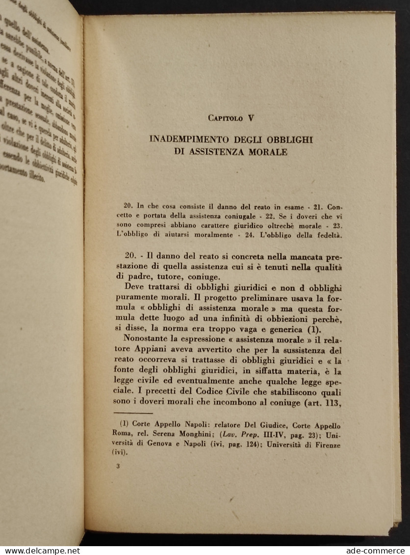 Reato Violazione Obblighi Di Assistenza Familiare - A. Grieco - Ed. Bocca - 1941 - Gesellschaft Und Politik