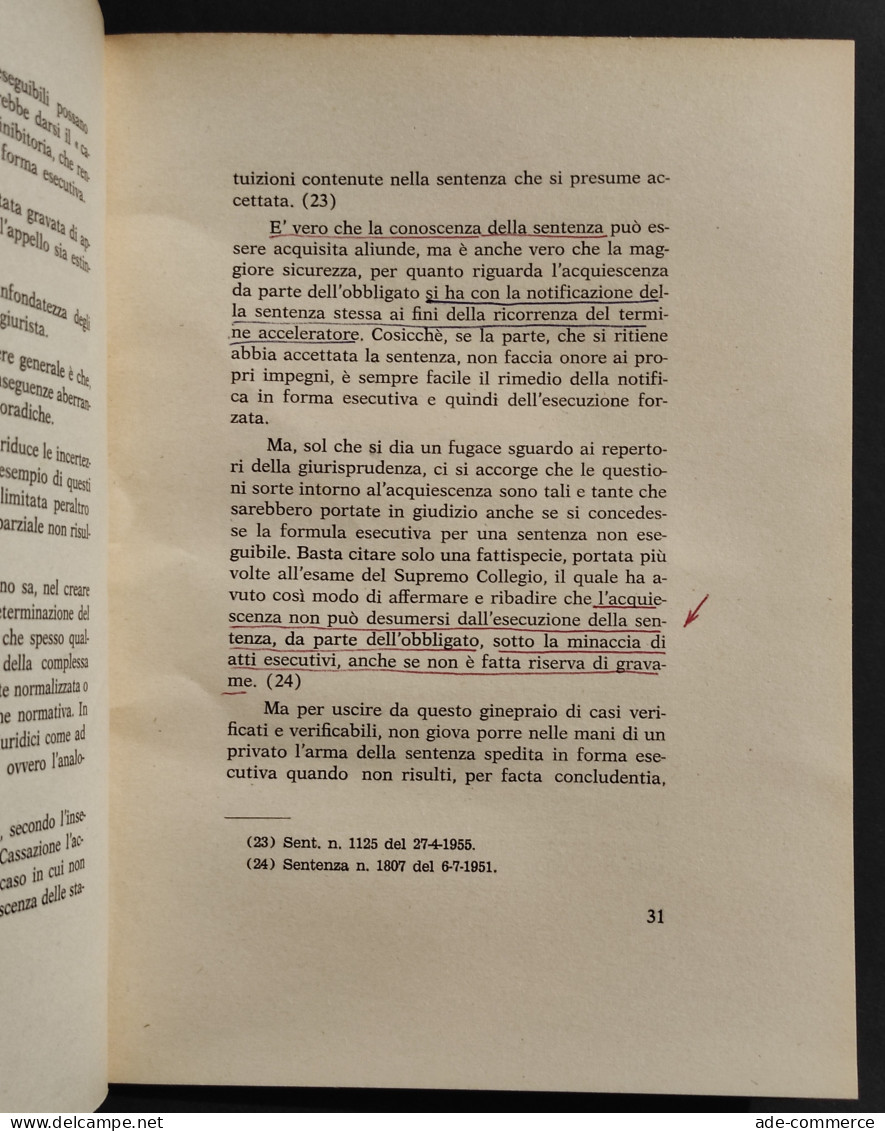 Rilascio Del Titolo Esecutivo - L. Manfellotto - Ed. Molisana - Sociedad, Política, Economía