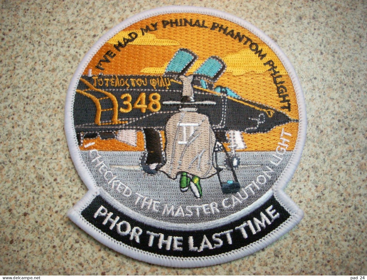 Official Patch  HELLENIC AIR FORCE 348 RECCE SQUADRON (RF-4E PHANTOM II) RETIREMENT PRICES & HISTORY - Aviazione