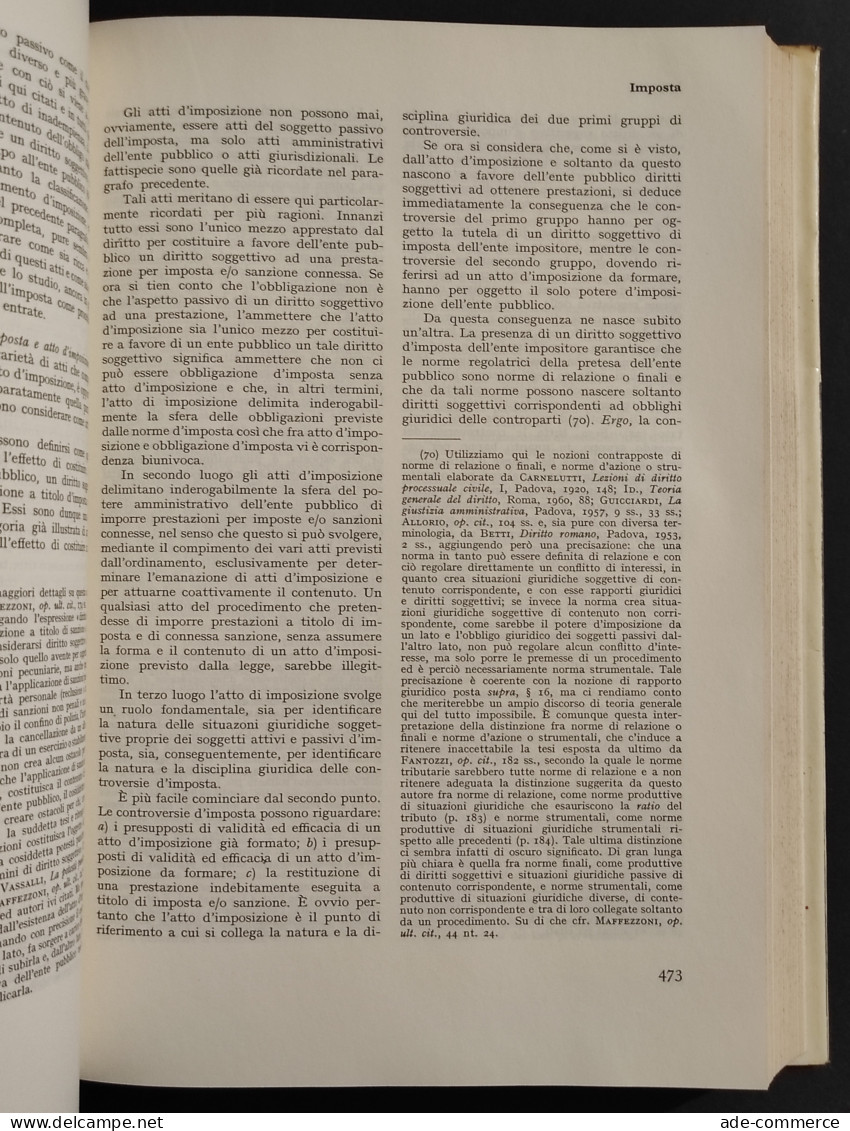 Enciclopedia Del Diritto - Vol. XX - Ign-Inch - Ed. Giuffrè - 1970 - Société, Politique, économie