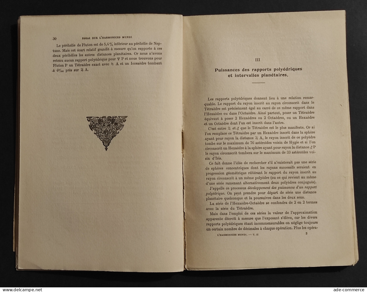 Assai Sur L'Harmonices Mundi - F. Kepler - Ed. Hermann - 1942 Vol II - Cinéma Et Musique