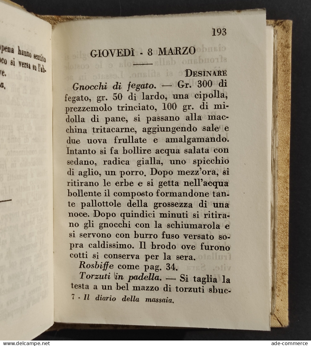 Il Diario Della Massaia - Ed. Notari - 2 Volumi - Casa E Cucina