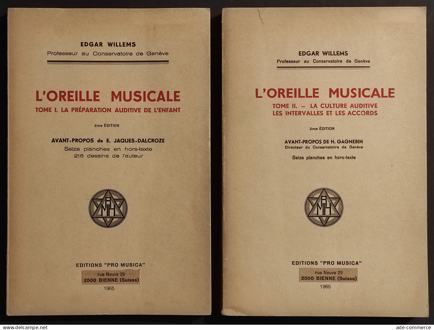 L'Oreille Musicale - E. Willems - Ed. Pro Musica - 1965 2 Vol. - Cinéma Et Musique