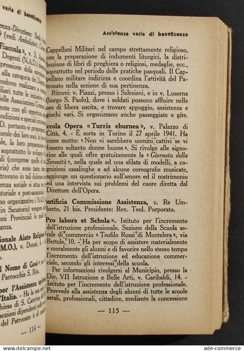 Dove Come Quando? - Guida Tascabile Di Torino - Ed. SATET - 1950 - Toerisme, Reizen