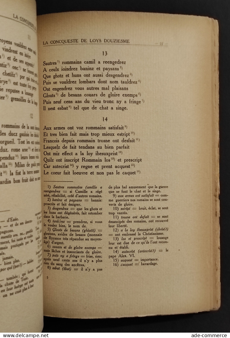 Les Chansons Francaises De Giovan Giorgio Alione - Ed. Signorelli - 1929 - Cinéma Et Musique