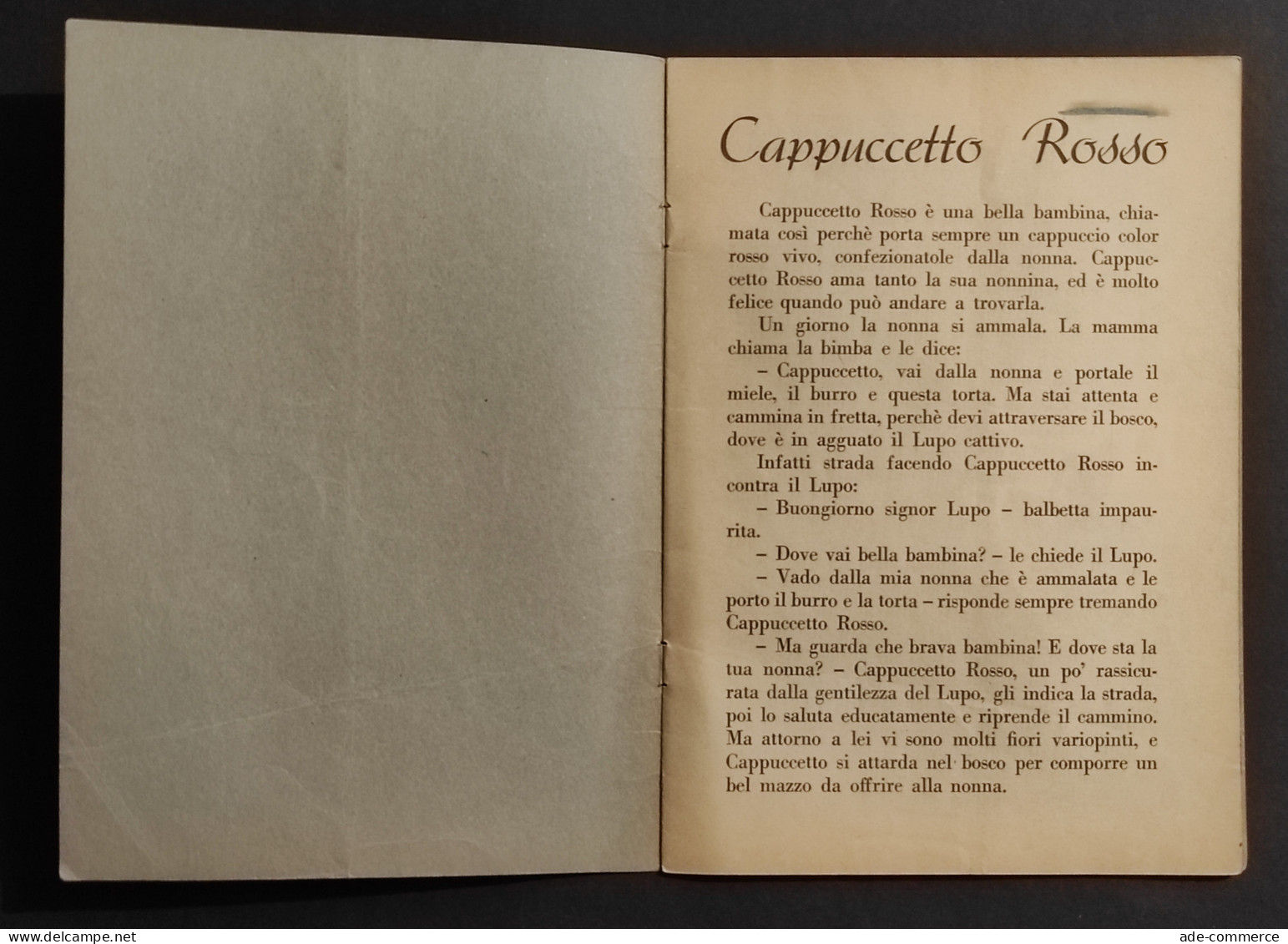 Cappuccetto Rosso - Ed. Collana Rosa D'Oro - Collana Colibrì - Bambini