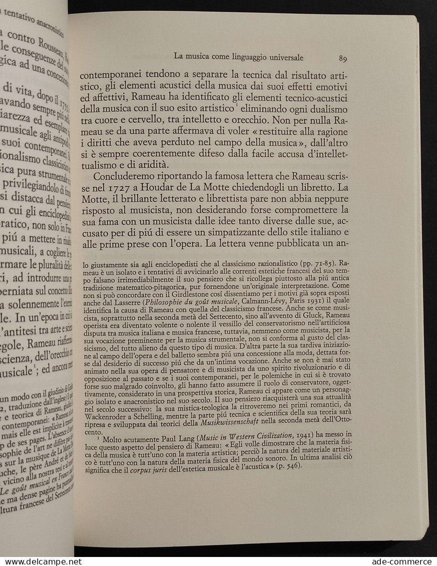 Gli Enciclopedisti E La Musica - E. Fubini - Ed. Einaudi - 1971 - Cinema & Music