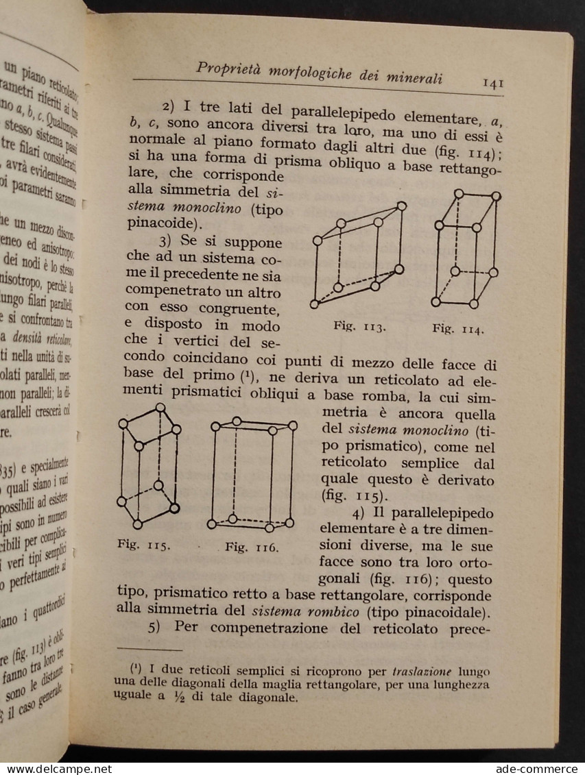 I Minerali - E. Artini - Ed. Manuali Hoepli - 1975 - Manuels Pour Collectionneurs
