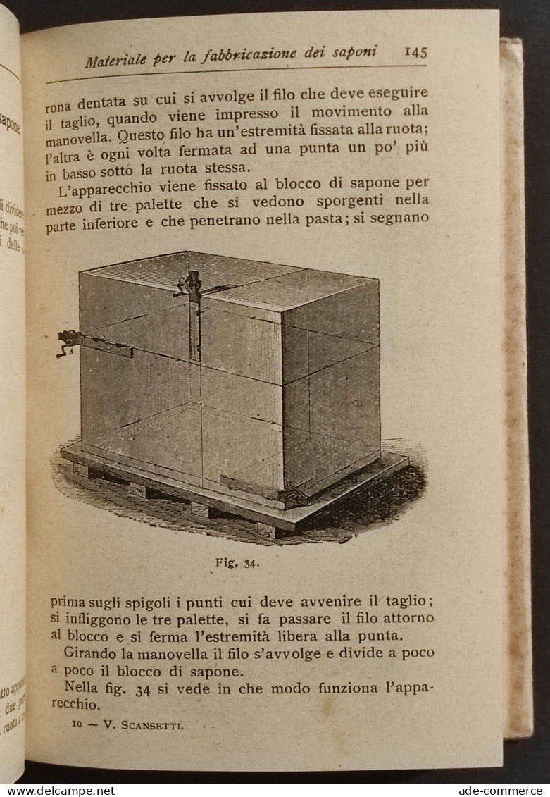 L'industria Dei Saponi - V. Scansetti - Manuali Hoepli - 1925 - Manuali Per Collezionisti