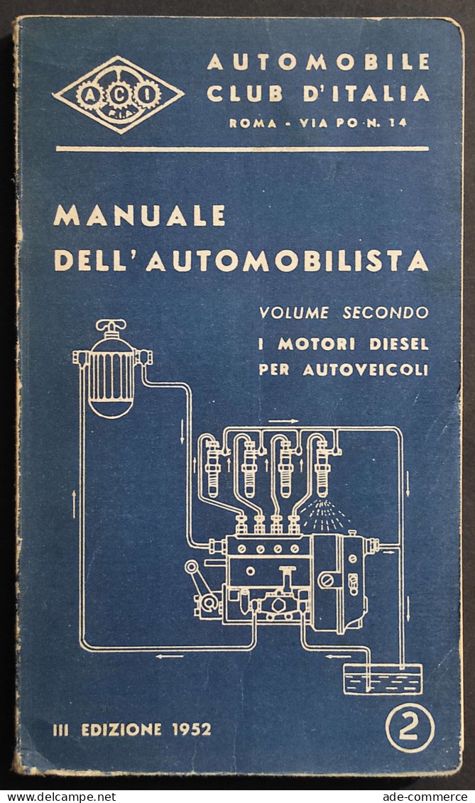 Manuale Dell'Automobilista - D. Cosci - 1952 - Motori Diesel - Motores