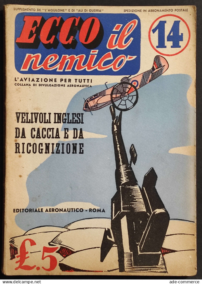 Ecco Il Nemico 14 - Velivoli Inglesi - Ed. Aeronautico - 1942 - Motores