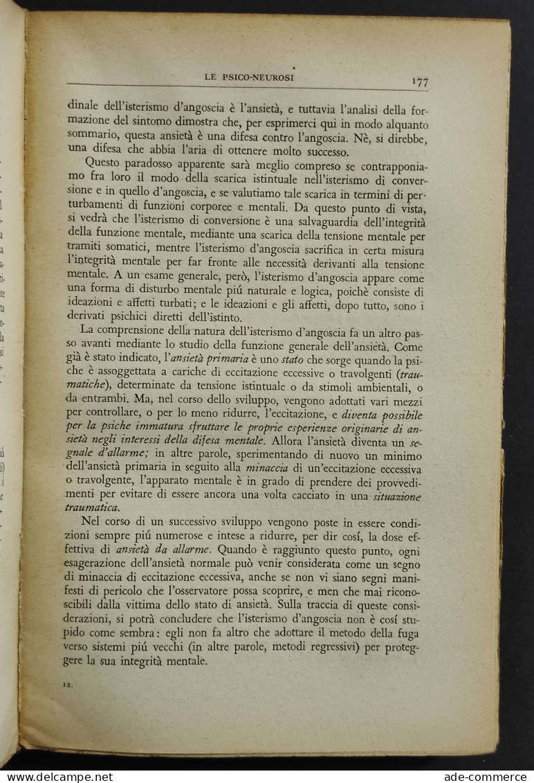 La Psicoanalisi - E. Glover - Ed. Fratelli Bocca - 1953 - Médecine, Psychologie