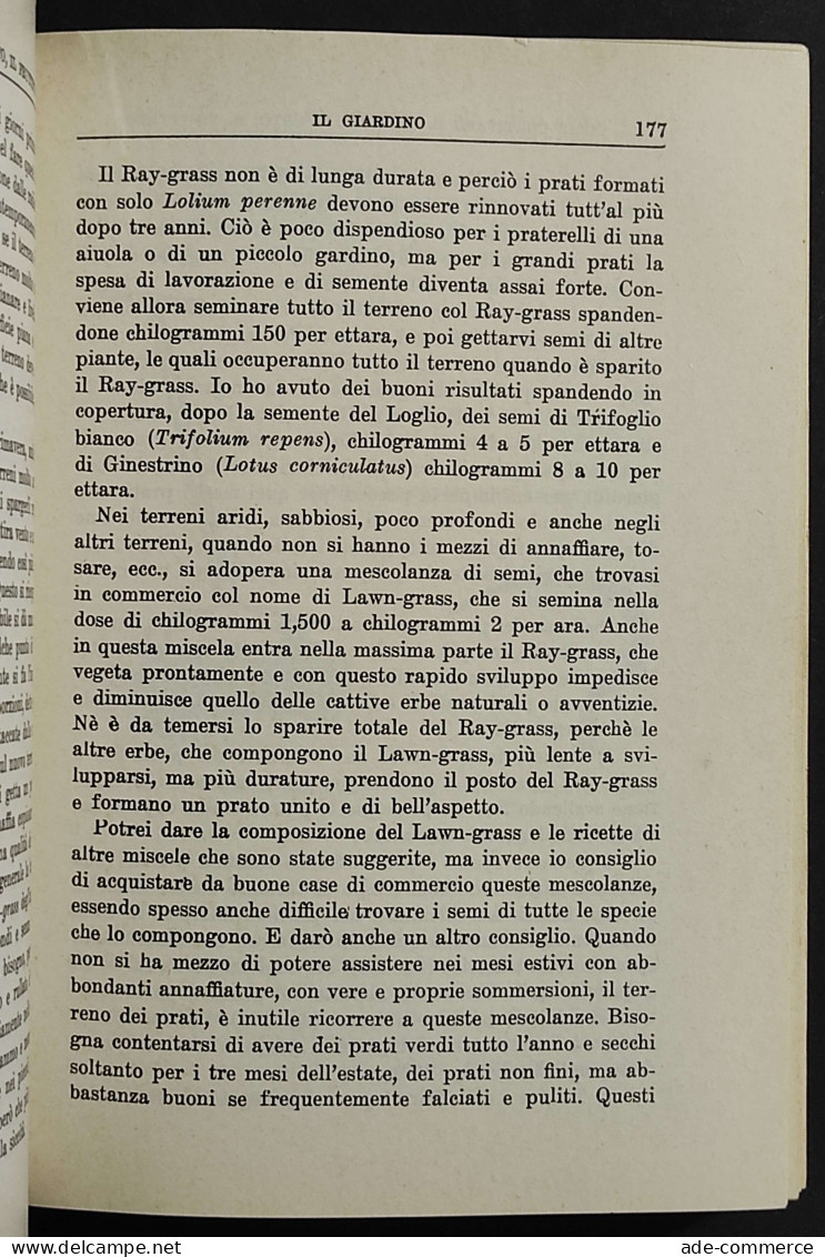 Come Coltivare Giardino - Orto - Frutteto - A. Pucci - Ed. Hoepli - 1975 - Gardening