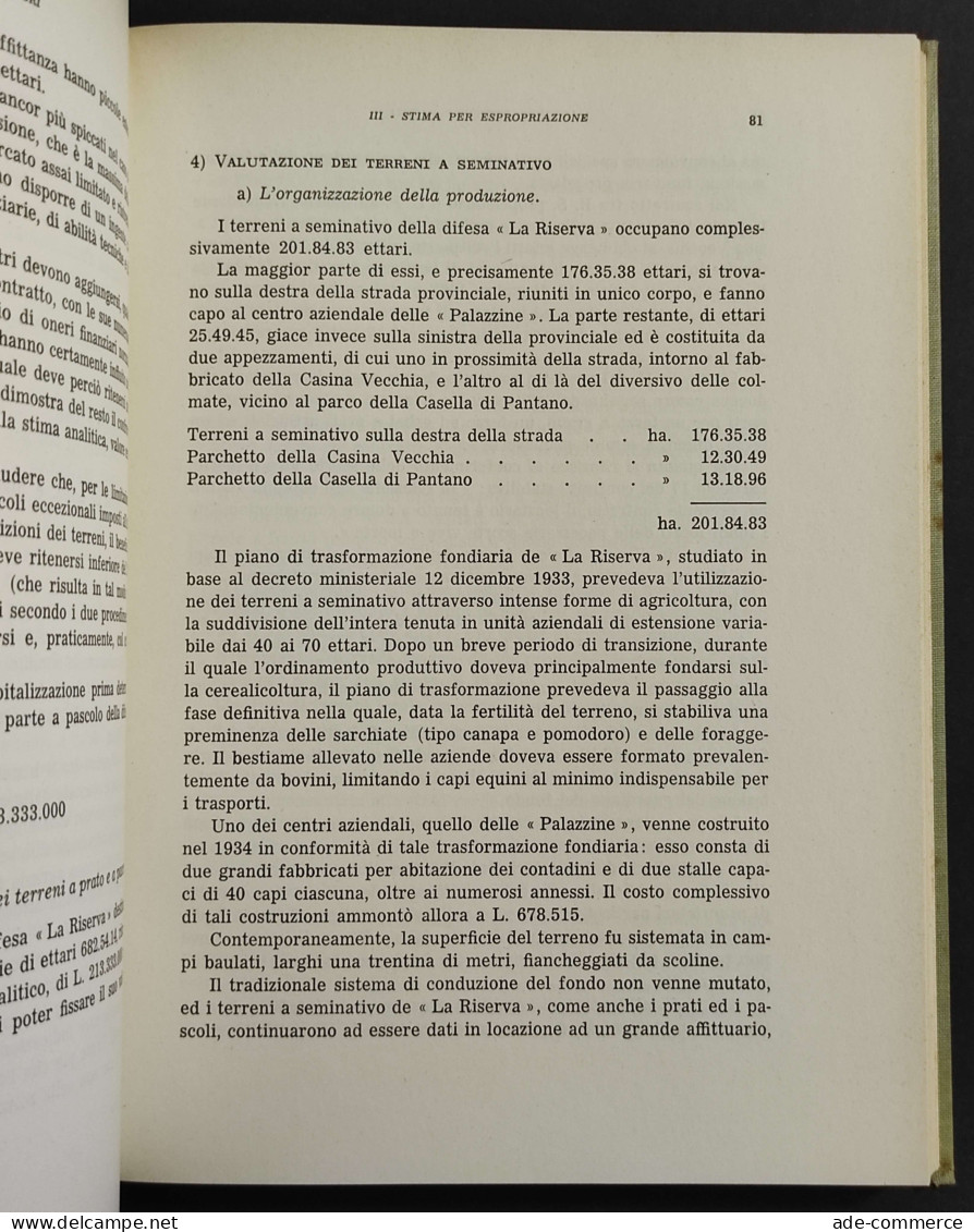 Perizie E Pareri - G. Medici - Ed. Agricole - 1958 - Giardinaggio