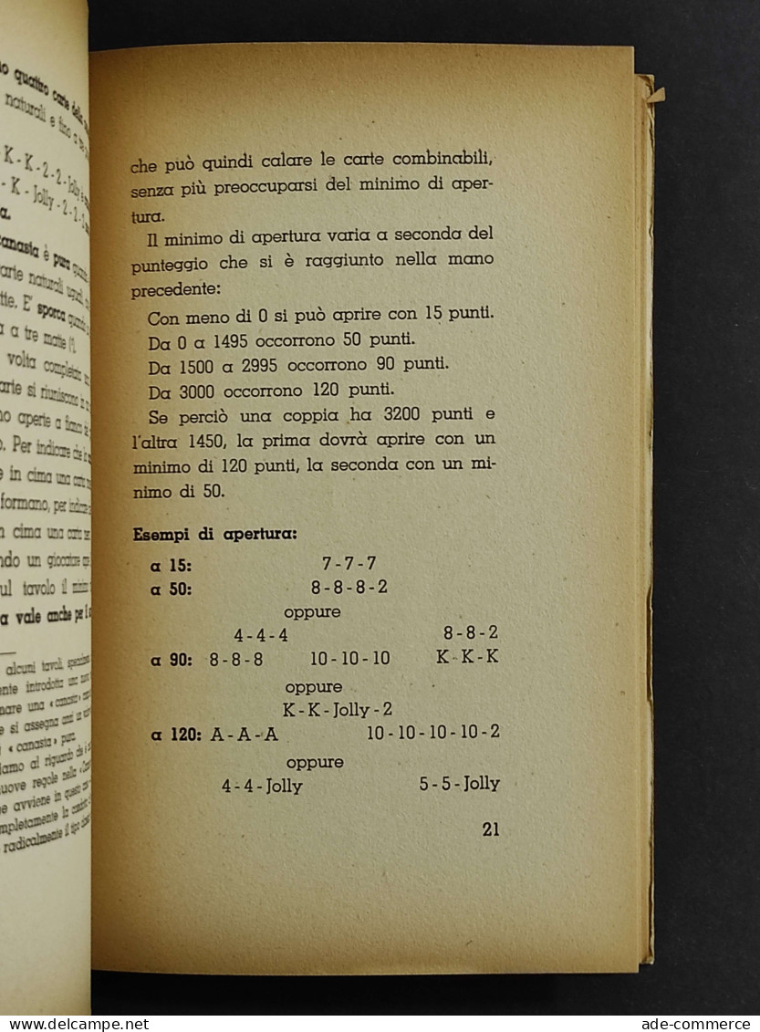 Come Si Gioca E Come Si Vince Alla Canasta - Ed. Riunite - 1950 - Non Classés