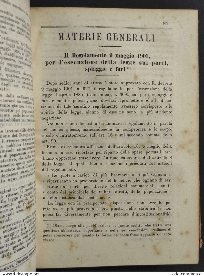 Rivista Amministrativa Del Regno 1902 - Giornale Ufficiale - Société, Politique, économie