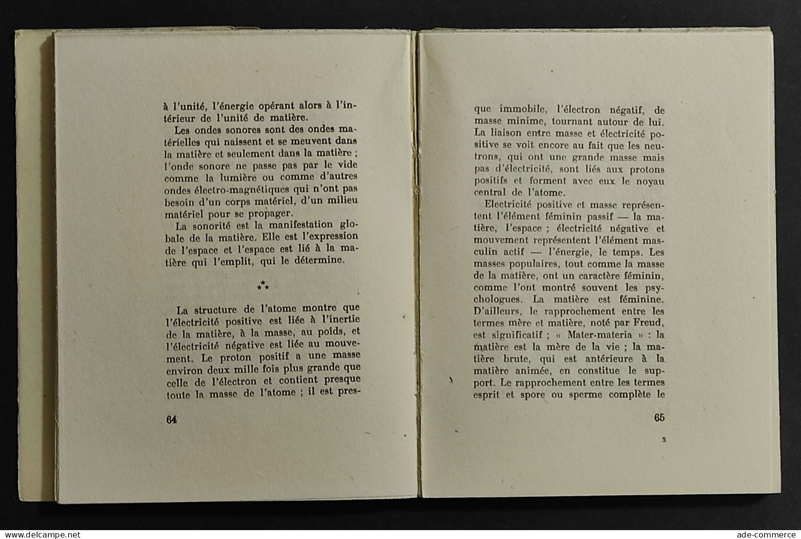 Reflexions Sur L'Univers Sonore - P.G. Adrian - Ed. Richard-Masse - 1955 - Cinema Y Música