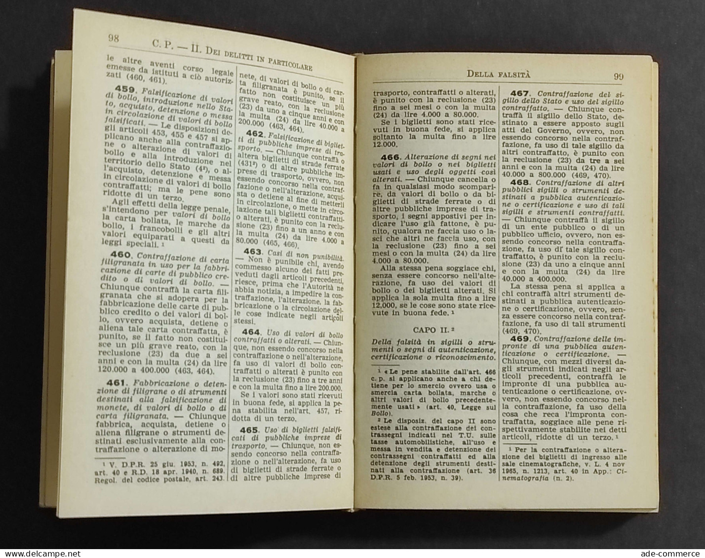 Codice Penale - Franchi - Feroci - Ferrari - Ed. Hoepli - 1970 - Società, Politica, Economia