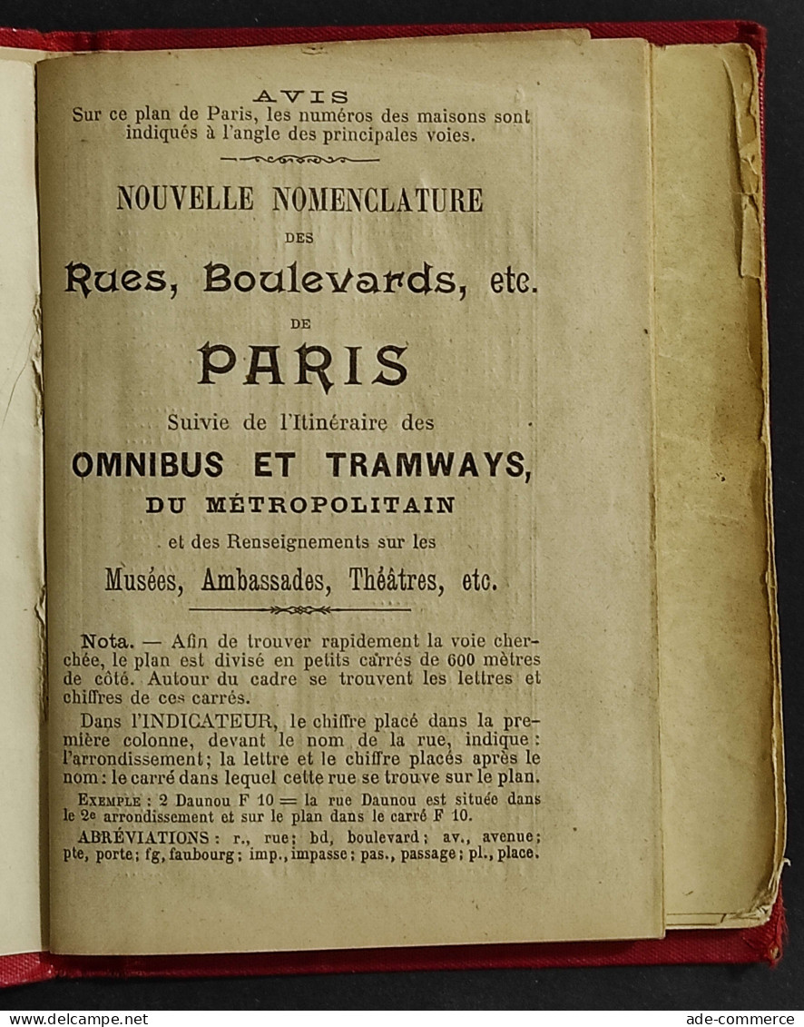 Plan De Paris - Guida Turistica - Rues, Omnibus, Musées - Ed. Guilmin - Toerisme, Reizen