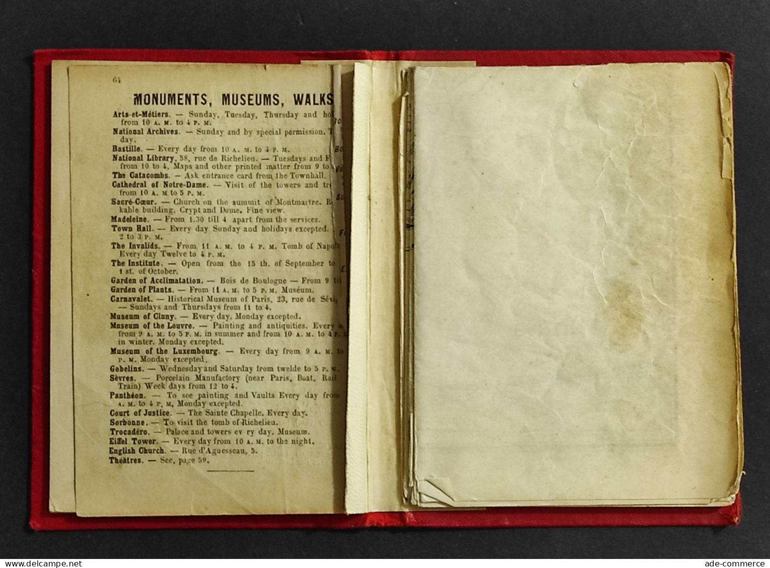 Plan De Paris - Guida Turistica - Rues, Omnibus, Musées - Ed. Guilmin - Toerisme, Reizen